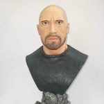 Shaven head Resin bust