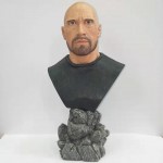 Shaven head Resin bust