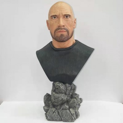 Shaven head Resin bust