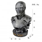 Silver Iron Man Resin bust