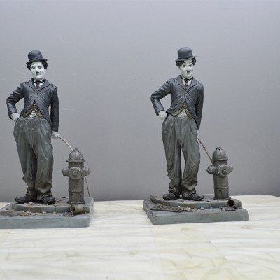 Chaplin resin figure