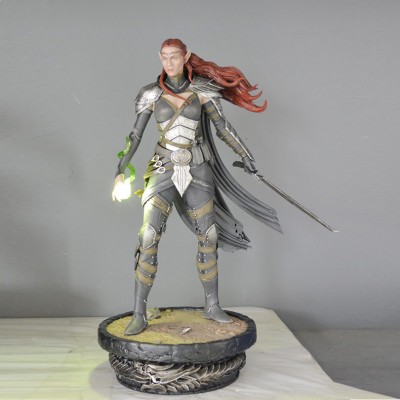 Female warrior in ancient costume resin figure
