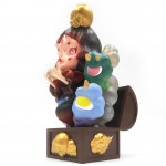 Bear girl art resin toy