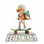 The pink skater boy art resin toy
