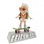 The pink skater boy art resin toy