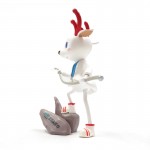 Fighting deer art resin toy