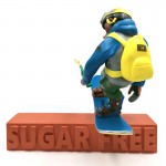 Skier art resin toy