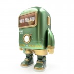 Green robot art resin toy