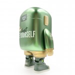 Green robot art resin toy