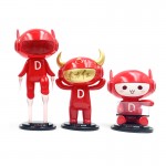 Set of red deer art resin toy