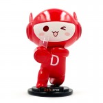 Set of red deer art resin toy