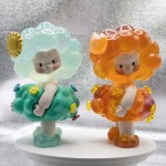 Green weather girl art resin toy