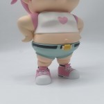 Angry little fat girl art resin toy
