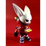 Red space bunny art resin toy