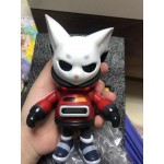 Red space bunny art resin toy