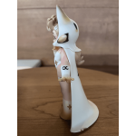 Smiling little girl art resin toy