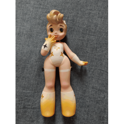 Cute girl art resin toy