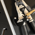 Boy talking guitar art resin toy