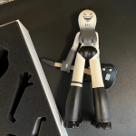 Boy talking guitar art resin toy